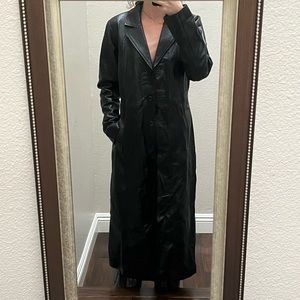 Real Leather long Coat